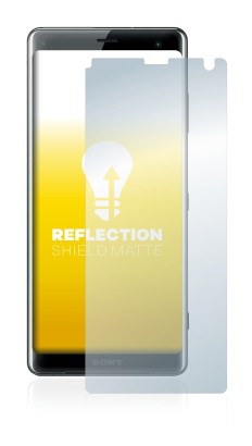 Abbildung des Geräts Sony Xperia XZ3 mit einer Vielzahl des Displayschutzes.