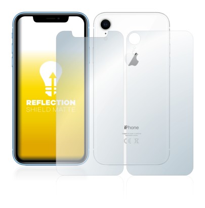 Image de l'appareil Apple iPhone XR (Avant+Arrière) avec une grande variété de protections d'écran.
