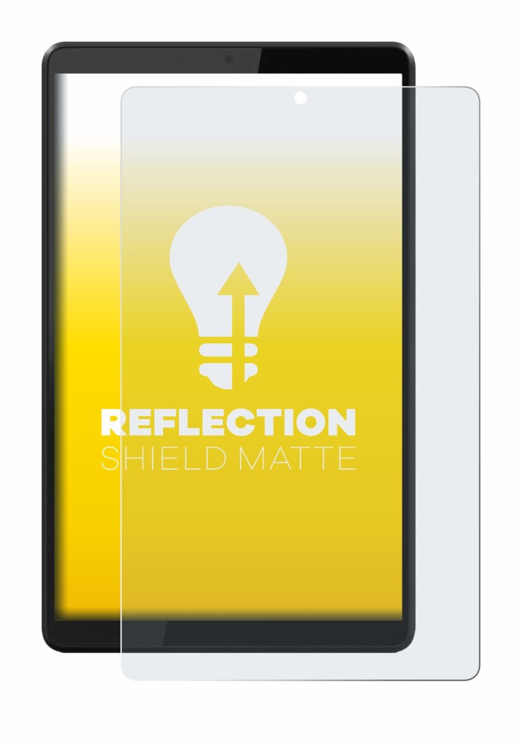 Image of the device Lenovo Tab M8 with a wide variety of screen protectors.