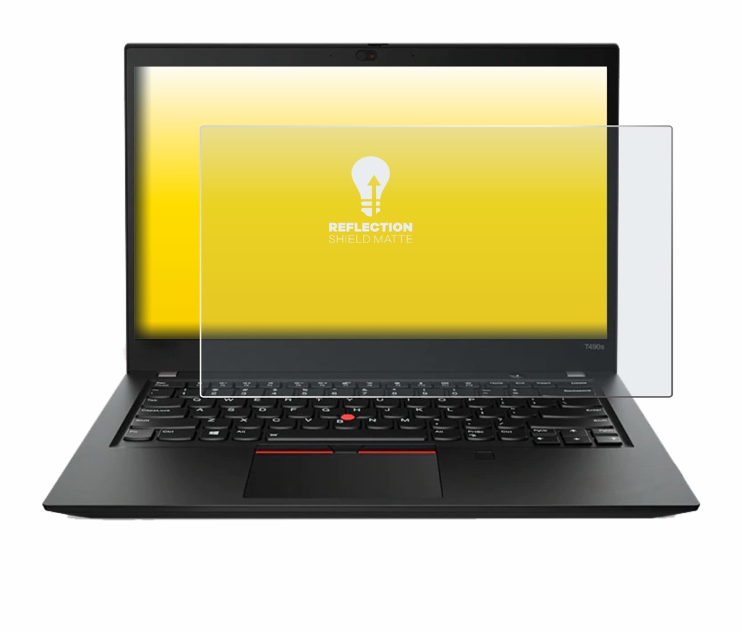 Image of the device Lenovo ThinkPad T490s with a wide variety of screen protectors.