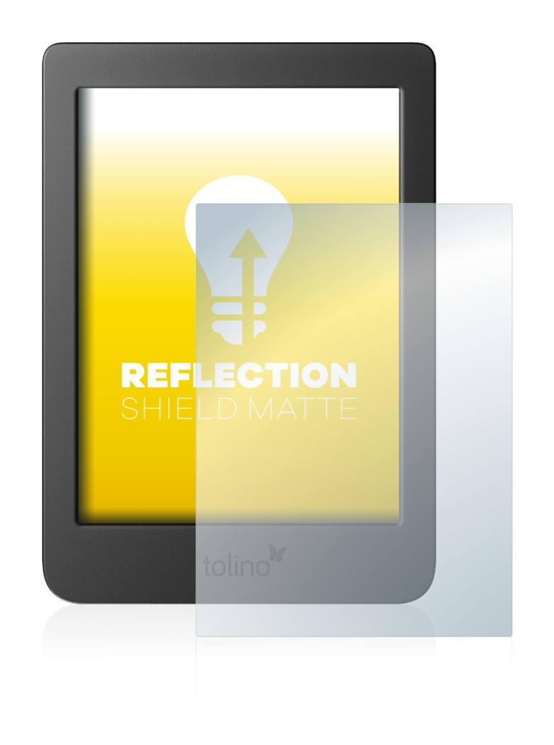 Image de l'appareil Tolino Page 2 avec une grande variété de protections d'écran.