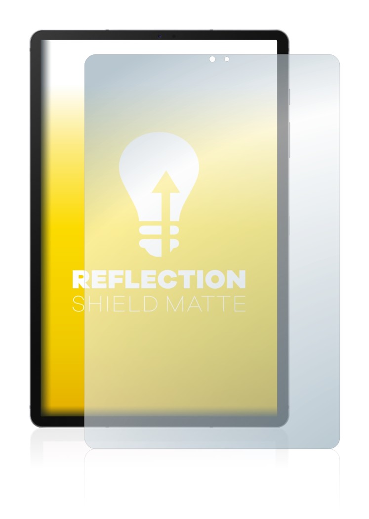 Abbildung des Geräts Samsung Galaxy Tab S6 2020 mit einer Vielzahl des Displayschutzes.