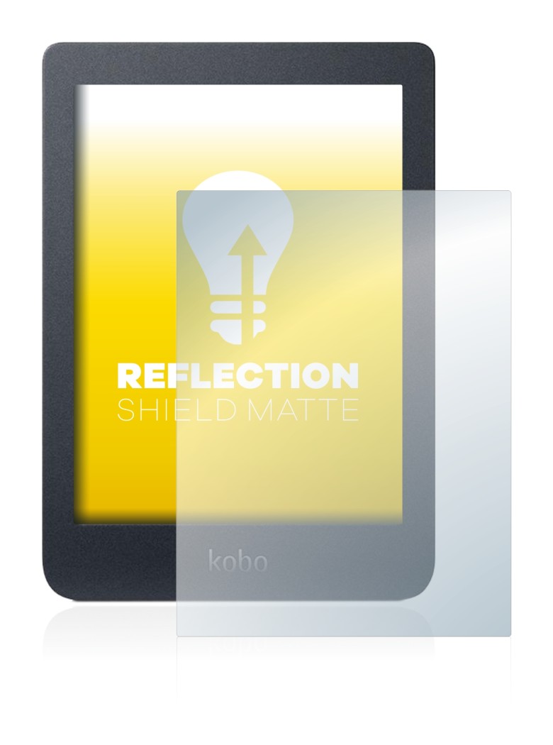 Image de l'appareil Kobo Nia avec une grande variété de protections d'écran.