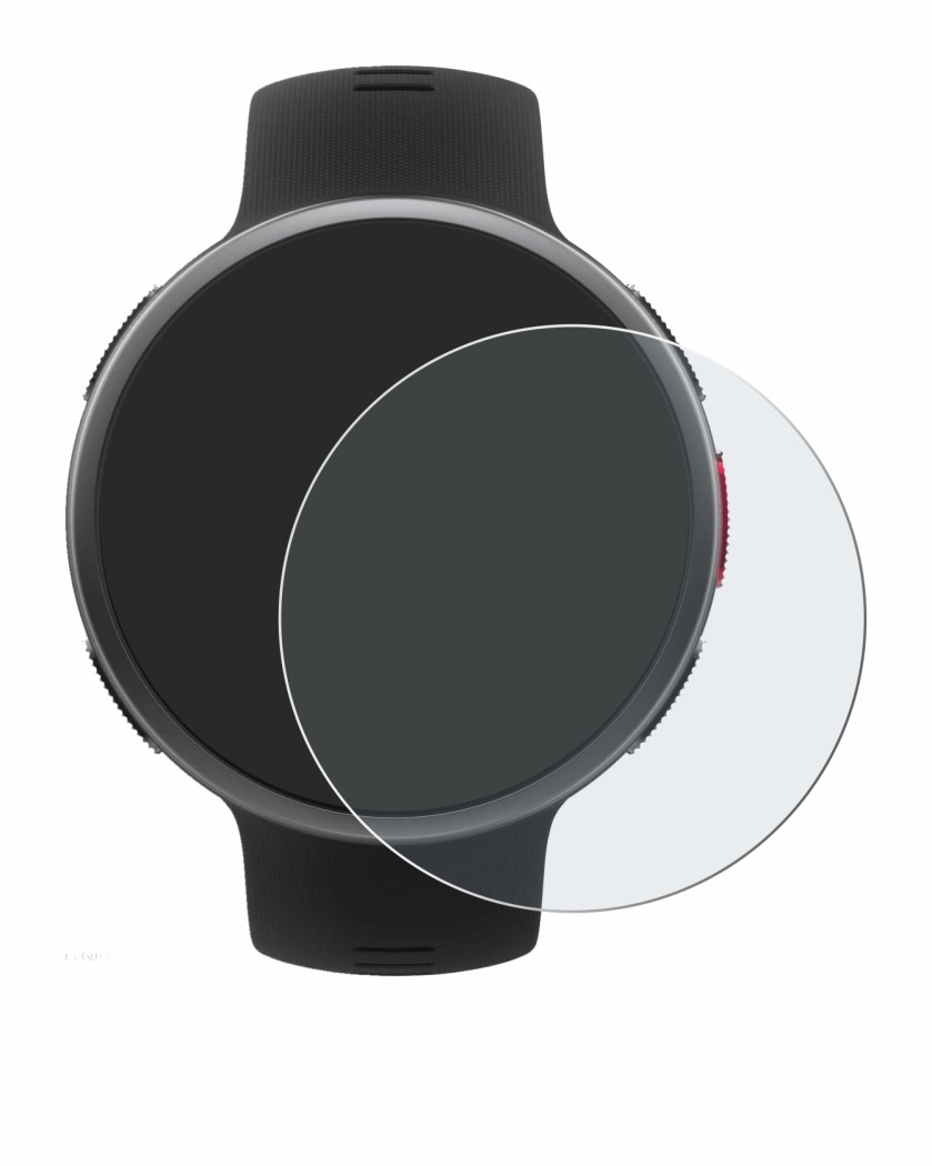 Image of the device Polar Vantage V2 with a wide variety of screen protectors.