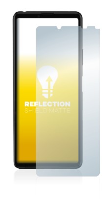 Abbildung des Geräts Sony Xperia 10 III mit einer Vielzahl des Displayschutzes.