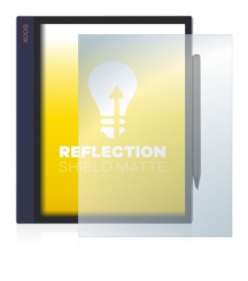 Imagen del dispositivo Boox Note Air con una amplia variedad de protectores de pantalla.