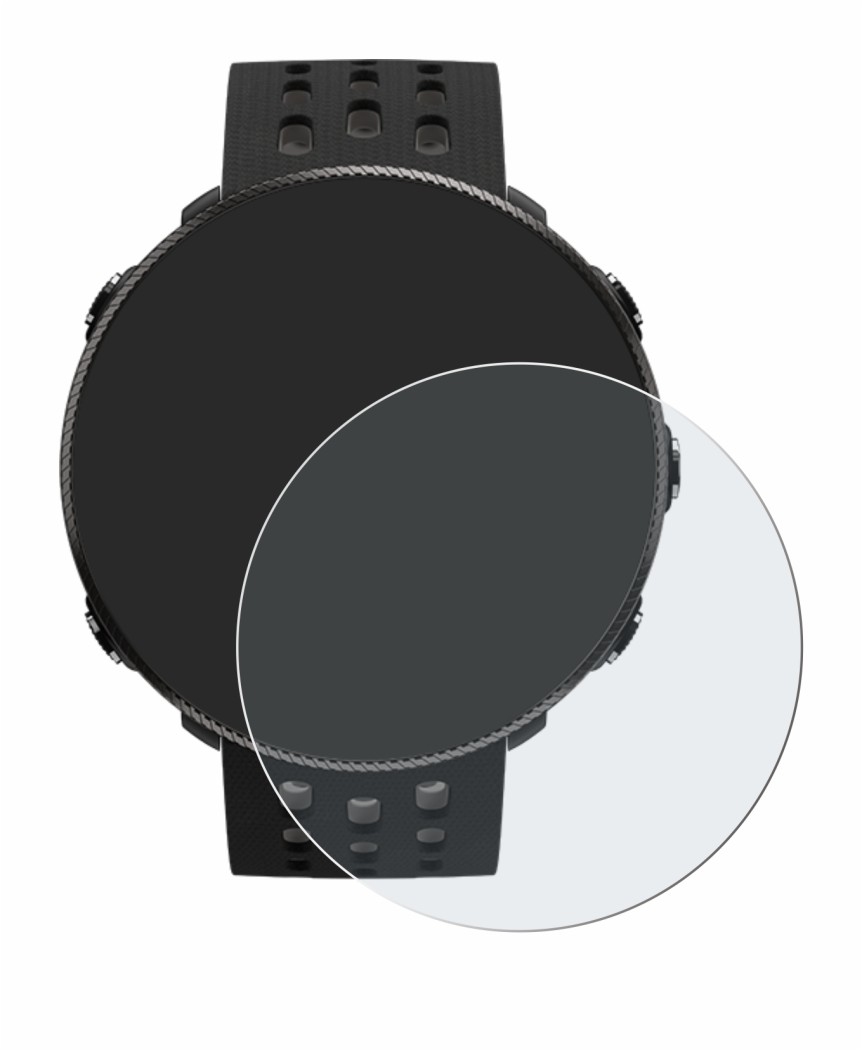 Image of the device Polar Vantage M2 with a wide variety of screen protectors.