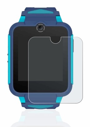 Immagine del dispositivo TCL Movetime Family Watch 2 con un'ampia varietà di protezioni per lo schermo.