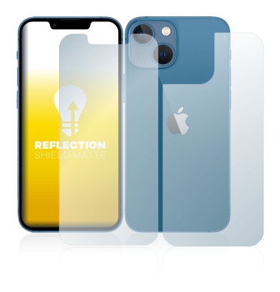 Immagine del dispositivo Apple iPhone 13 mini (Fronte+Retro) con un'ampia varietà di protezioni per lo schermo.