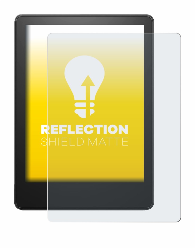 Abbildung des Geräts Amazon Kindle Paperwhite 2021 (11. Gen.) mit einer Vielzahl des Displayschutzes.