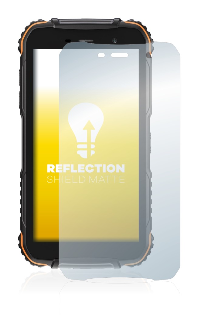 Image of the device Doogee S35T with a wide variety of screen protectors.