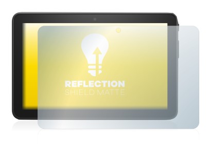 Immagine del dispositivo Amazon Fire 7 2022 con un'ampia varietà di protezioni per lo schermo.