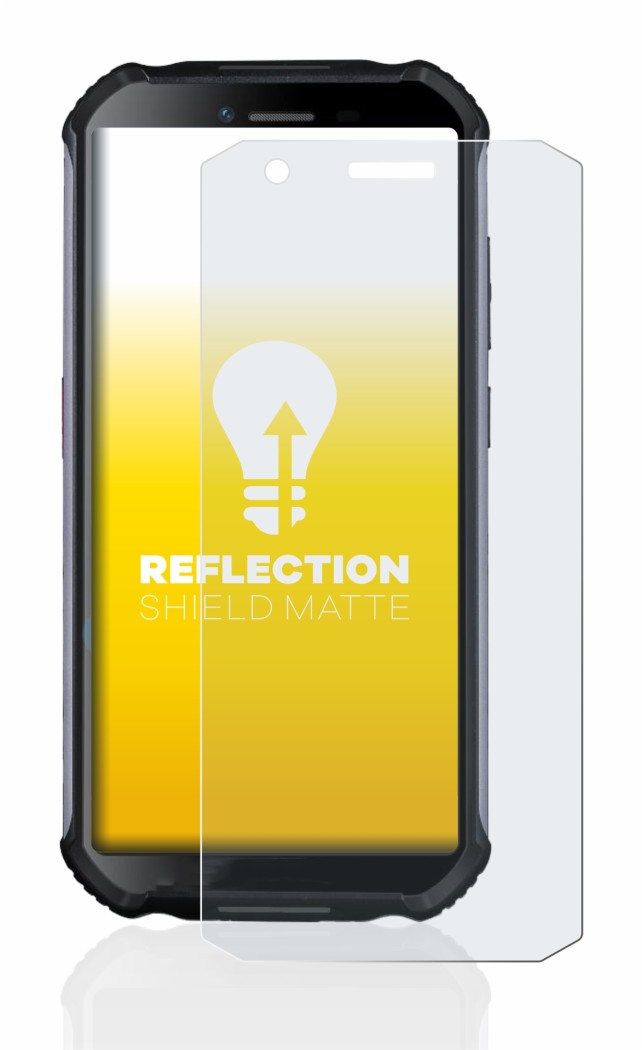 Immagine del dispositivo Doogee S41 con un'ampia varietà di protezioni per lo schermo.