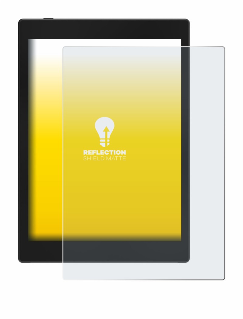 Abbildung des Geräts Boox Tab Mini C mit einer Vielzahl des Displayschutzes.