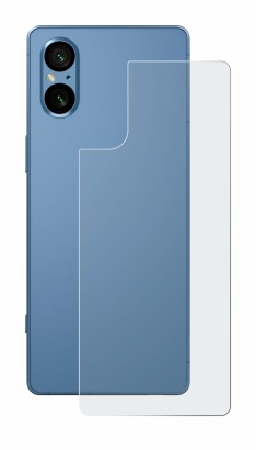 Abbildung des Geräts Sony Xperia 5 V (Rückseite) mit einer Vielzahl des Displayschutzes.