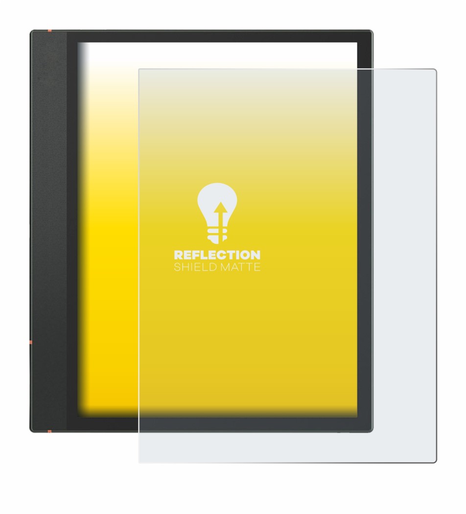 Immagine del dispositivo Boox Note Air 3 C con un'ampia varietà di protezioni per lo schermo.