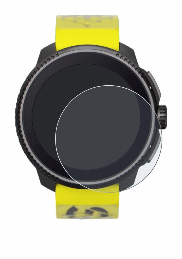 Abbildung des Geräts Suunto Race mit einer Vielzahl des Displayschutzes.