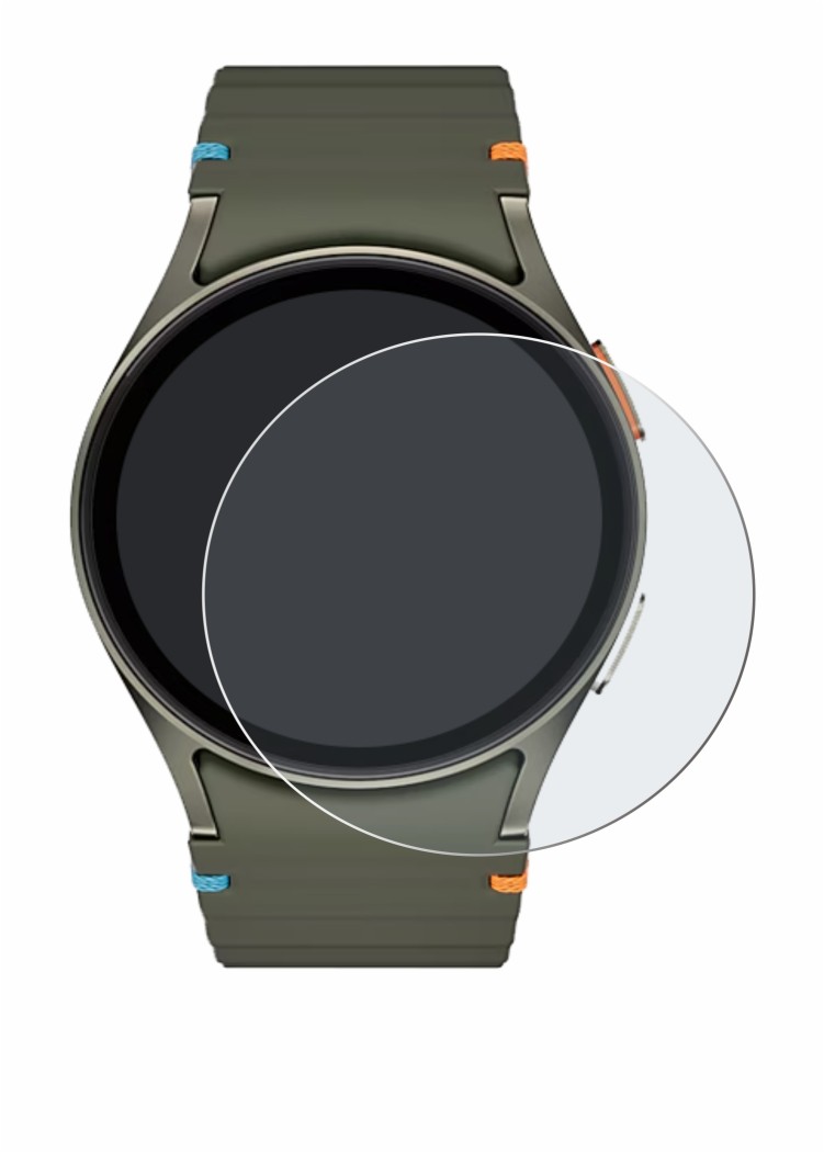 Imagen del dispositivo Samsung Galaxy Watch 7 (40 mm) con una amplia variedad de protectores de pantalla.