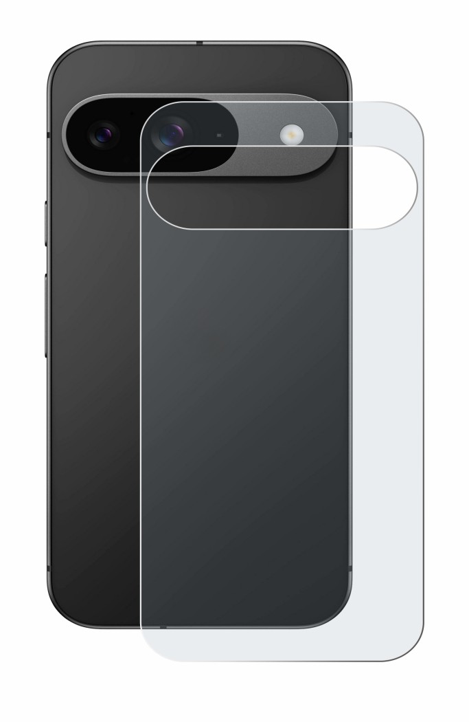 Image of the device Google Pixel 9 (Back) with a wide variety of screen protectors.