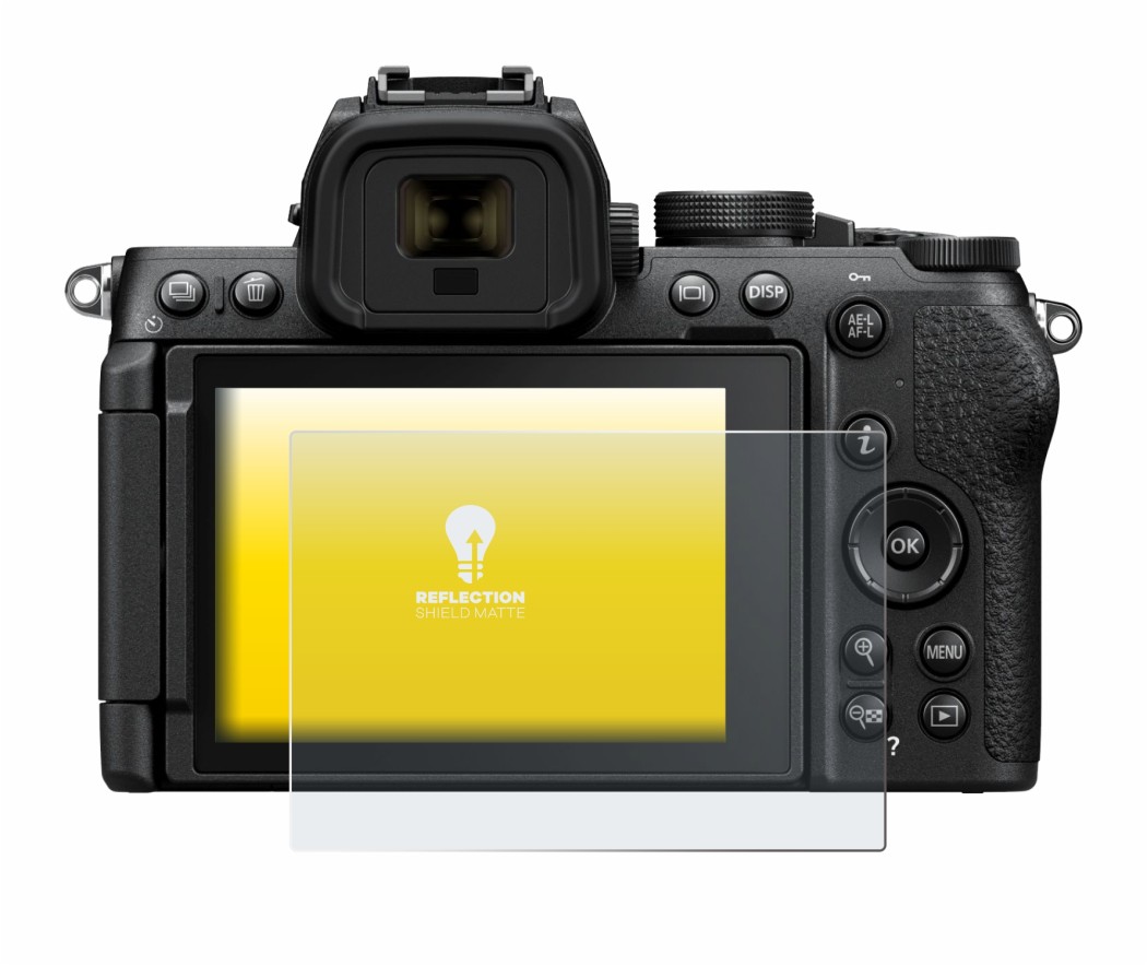 Image of the device Nikon Z50 II with a wide variety of screen protectors.