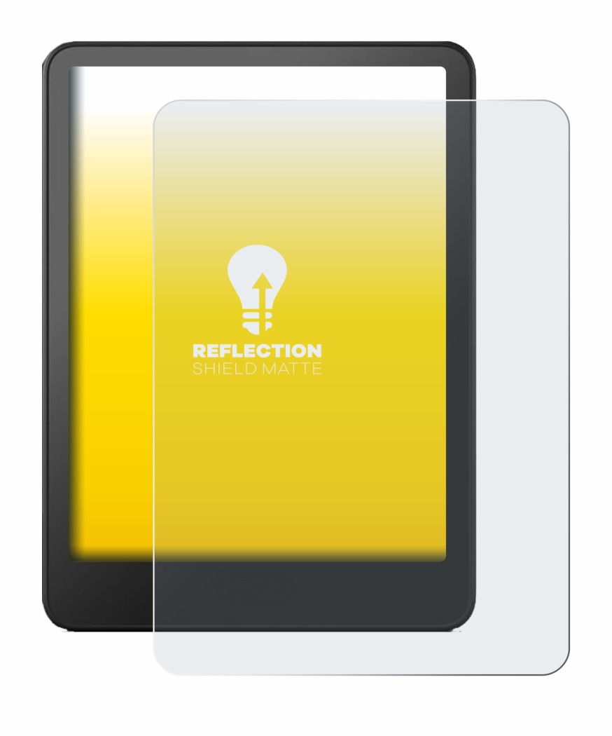 Abbildung des Geräts Amazon Kindle Paperwhite 2024 (12. Gen.) mit einer Vielzahl des Displayschutzes.