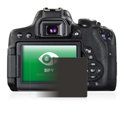 Abbildung des Geräts Canon EOS 750D mit einer Vielzahl des Displayschutzes.