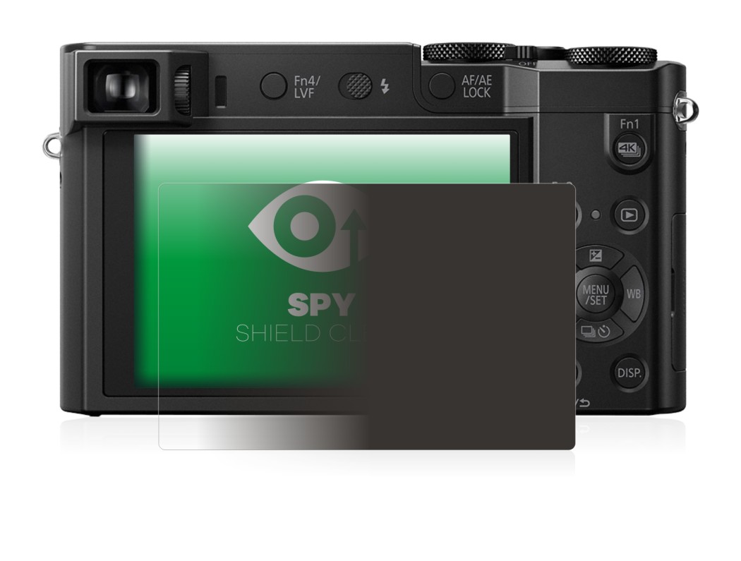 Abbildung des Geräts Panasonic Lumix DMC-TZ101 mit einer Vielzahl des Displayschutzes.