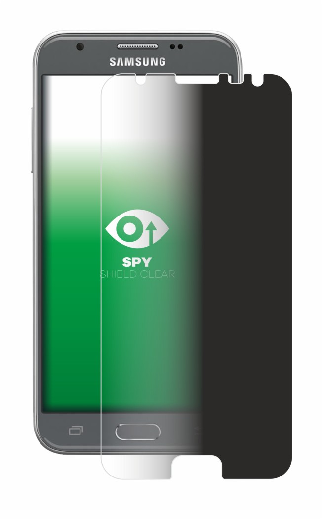 Image de l'appareil Samsung Galaxy J3 2017 avec une grande variété de protections d'écran.