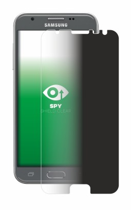 Image de l'appareil Samsung Galaxy J3 2017 avec une grande variété de protections d'écran.