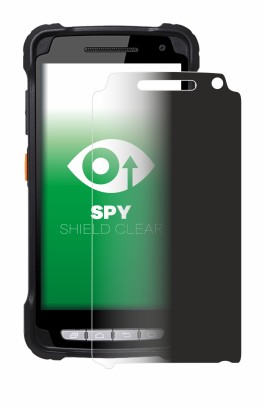 Image of the device Point Mobile PM90 with a wide variety of screen protectors.