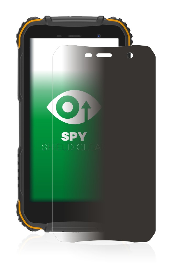 Abbildung des Geräts Doogee S35 mit einer Vielzahl des Displayschutzes.