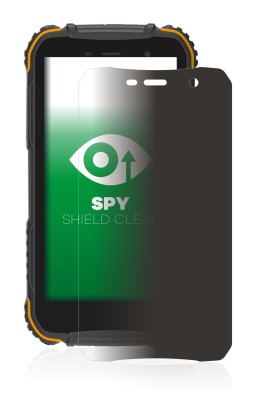 Abbildung des Geräts Doogee S35 mit einer Vielzahl des Displayschutzes.