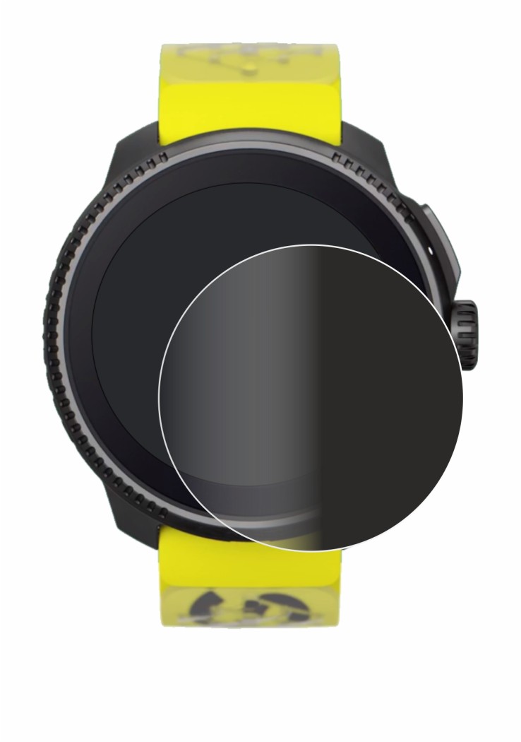 Abbildung des Geräts Suunto Race mit einer Vielzahl des Displayschutzes.