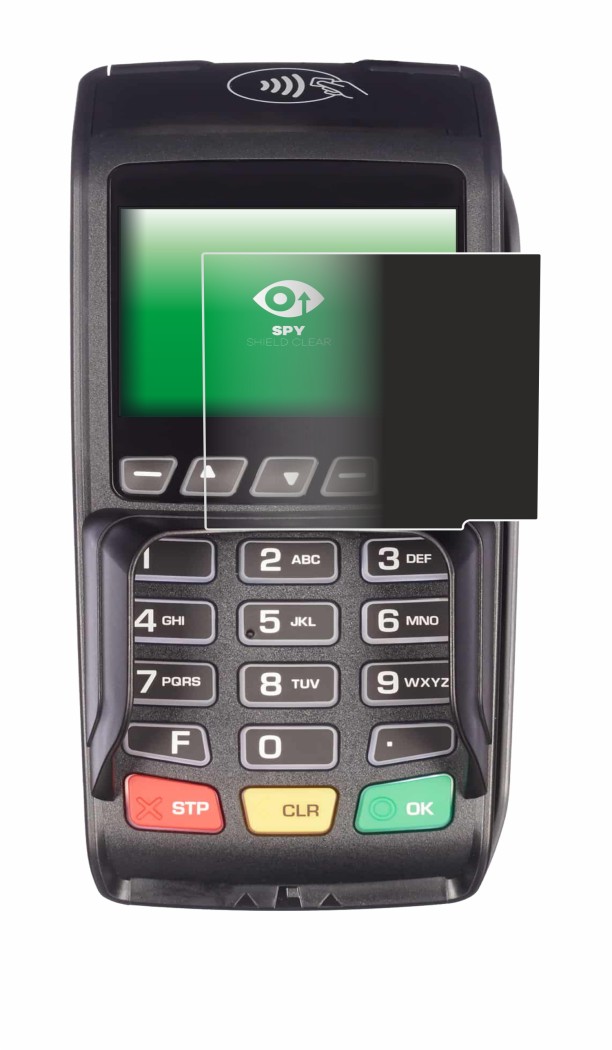 Image of the device ingenico Desk/3500 with a wide variety of screen protectors.