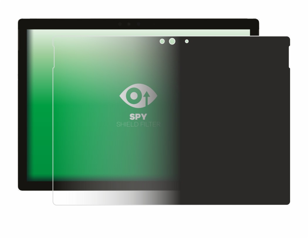 Image of the device Microsoft Surface Pro 5 2017 with a wide variety of screen protectors.