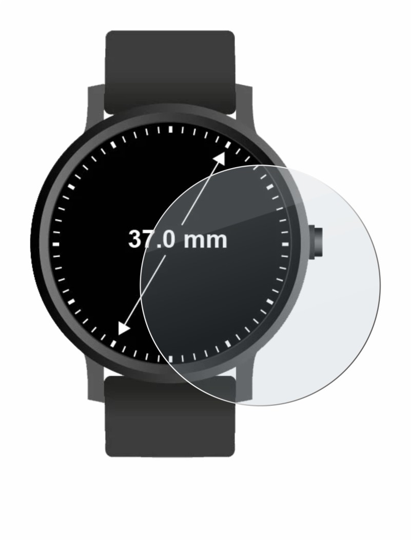 Image of the device Watches (Circular, ø: 37 mm) with a wide variety of screen protectors.