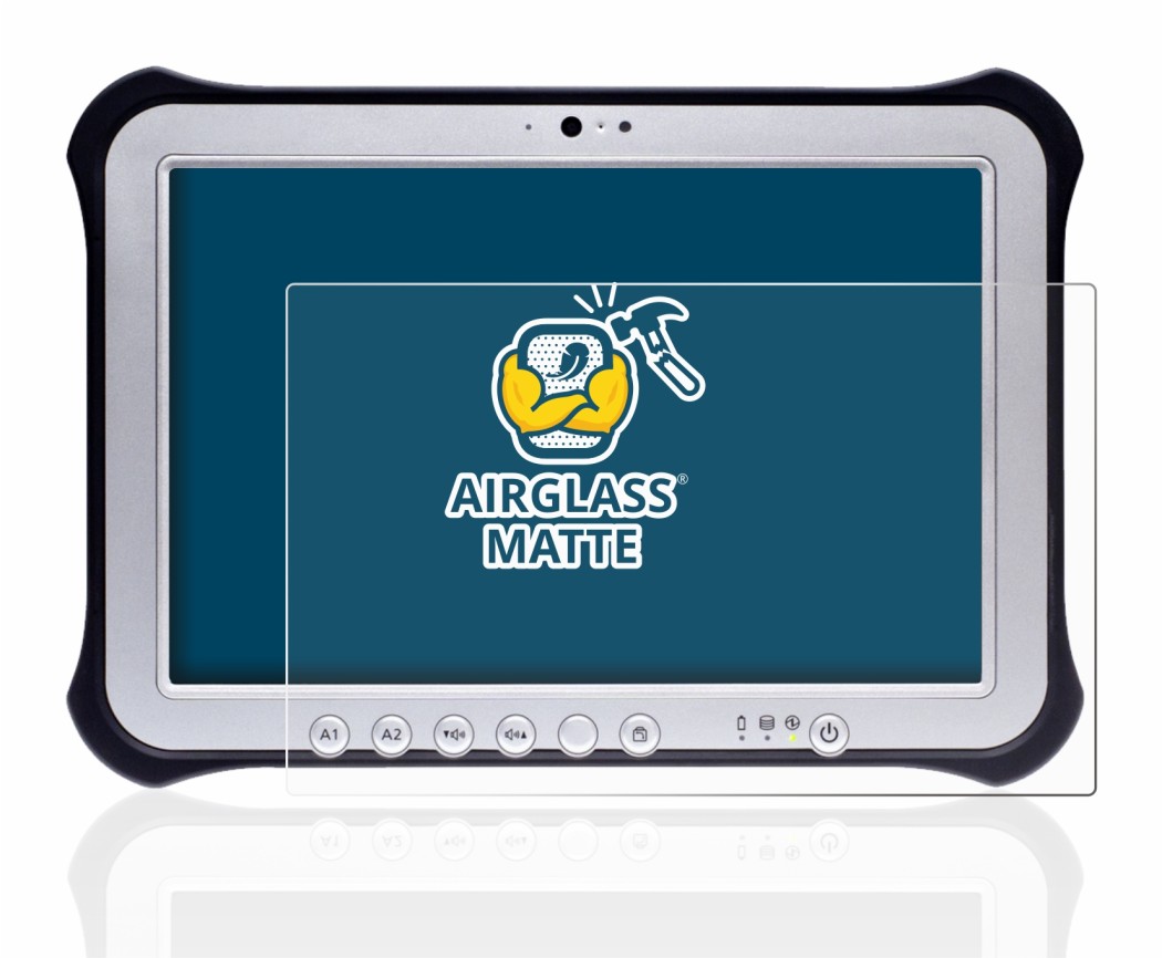 Image de l'appareil Panasonic Toughpad FZ-G1 avec une grande variété de protections d'écran.