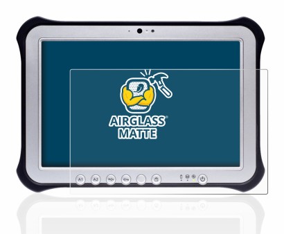 Image de l'appareil Panasonic Toughpad FZ-G1 avec une grande variété de protections d'écran.