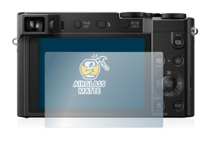 Abbildung des Geräts Panasonic Lumix DMC-TZ101 mit einer Vielzahl des Displayschutzes.