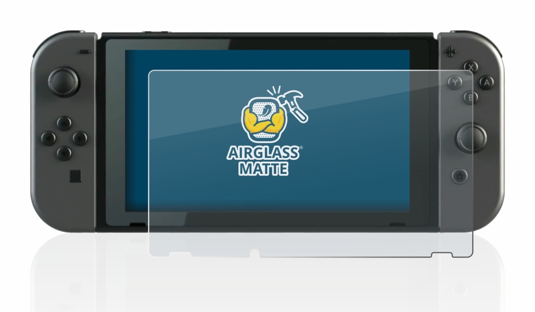 Image of the device Nintendo Switch with a wide variety of screen protectors.