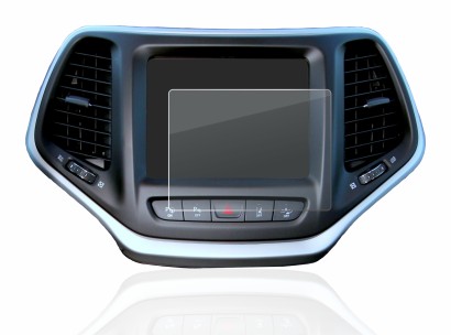 Abbildung des Geräts Jeep Cherokee Uconnect 8.4" mit einer Vielzahl des Displayschutzes.