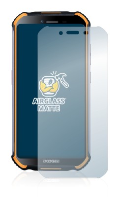 Image de l'appareil Doogee S40 avec une grande variété de protections d'écran.