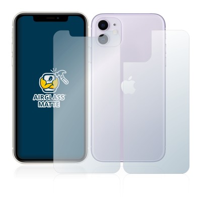 Image of the device Apple iPhone 11 (Front+Back) with a wide variety of screen protectors.