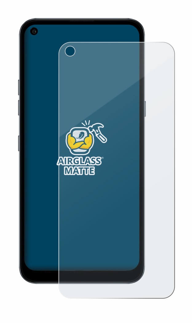 Abbildung des Geräts LG K61S mit einer Vielzahl des Displayschutzes.