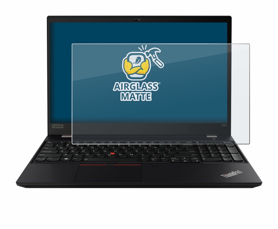 Immagine del dispositivo Lenovo ThinkPad P14s con un'ampia varietà di protezioni per lo schermo.