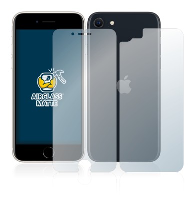 Imagen del dispositivo Apple iPhone SE 3 2022 (Frontal+Trasero) con una amplia variedad de protectores de pantalla.