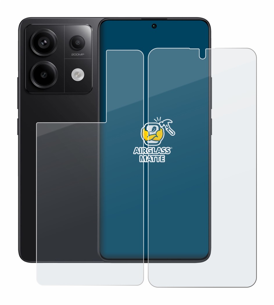 Image of the device Xiaomi Redmi Note 13 Pro 5G (Front+Back) with a wide variety of screen protectors.