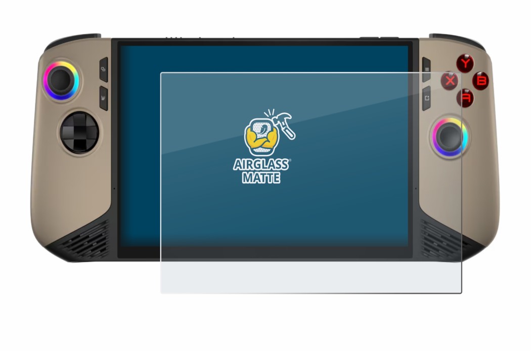 Image de l'appareil MSI Claw 8 AI+ avec une grande variété de protections d'écran.