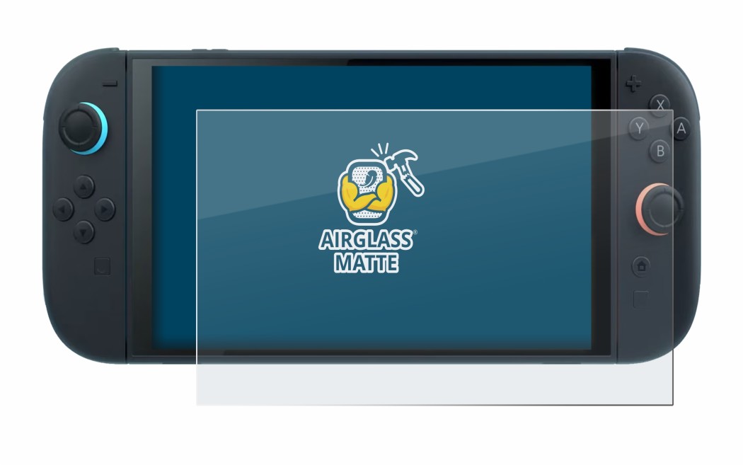 Image of the device Nintendo Switch 2 with a wide variety of screen protectors.