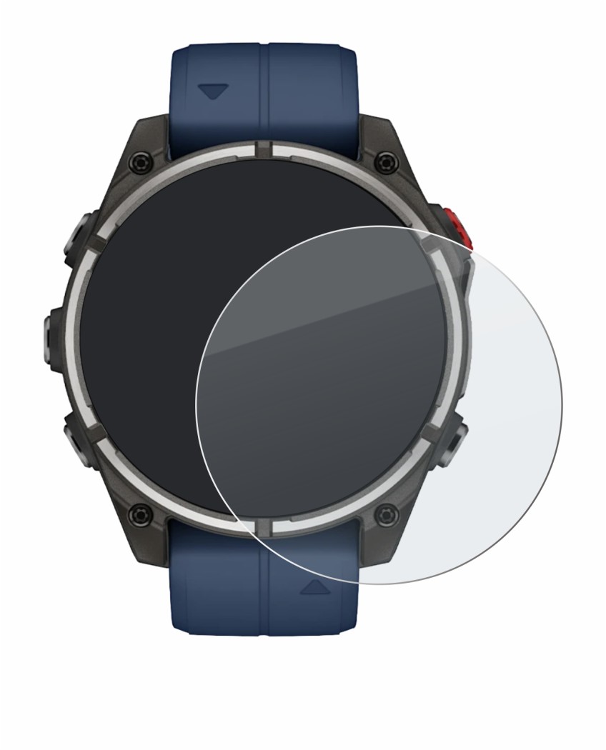 Abbildung des Geräts Garmin quatix 8 Pro (47 mm) mit einer Vielzahl des Displayschutzes.